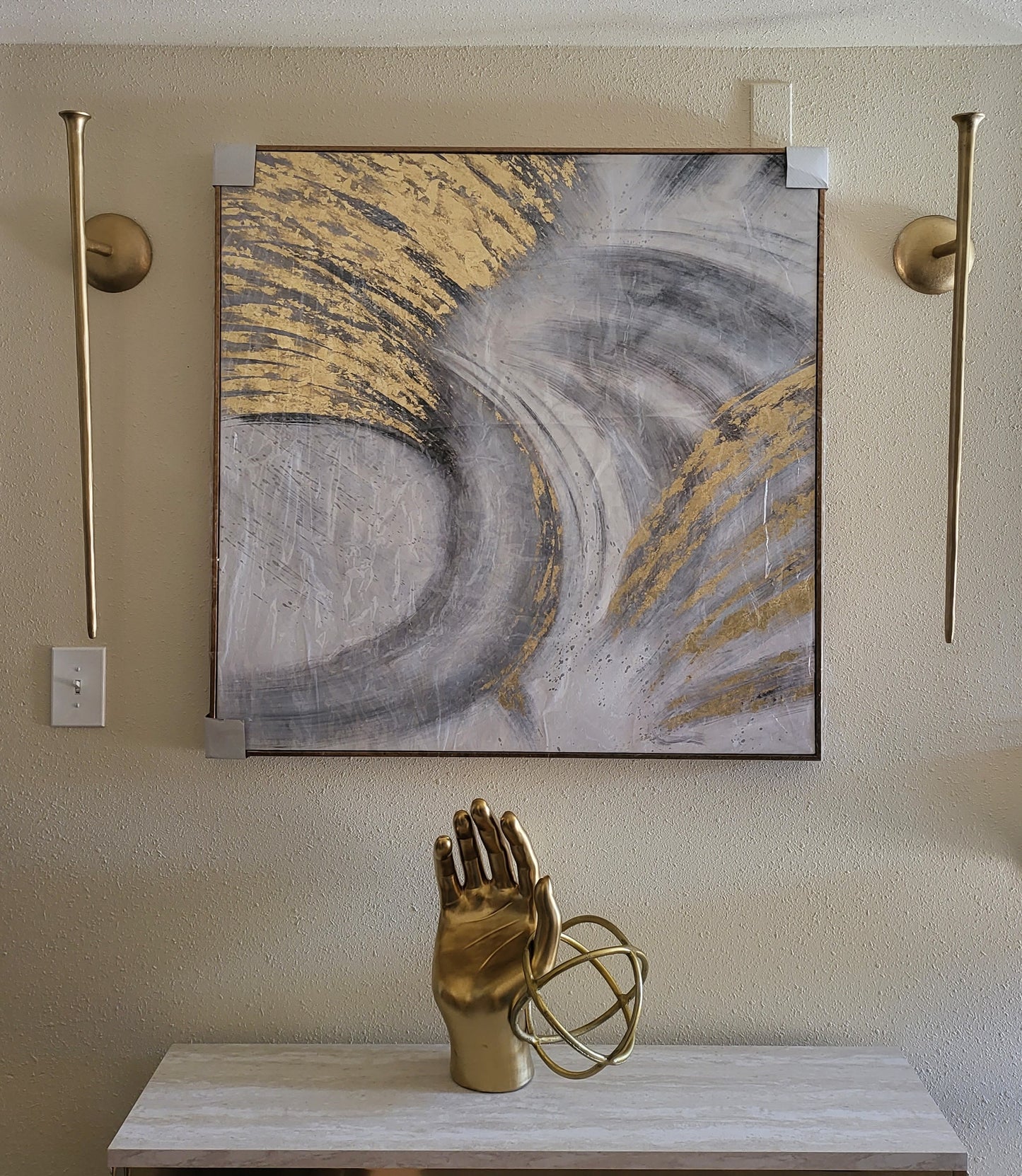 Handmade Oil Painting on Canvas Floater Frame R25