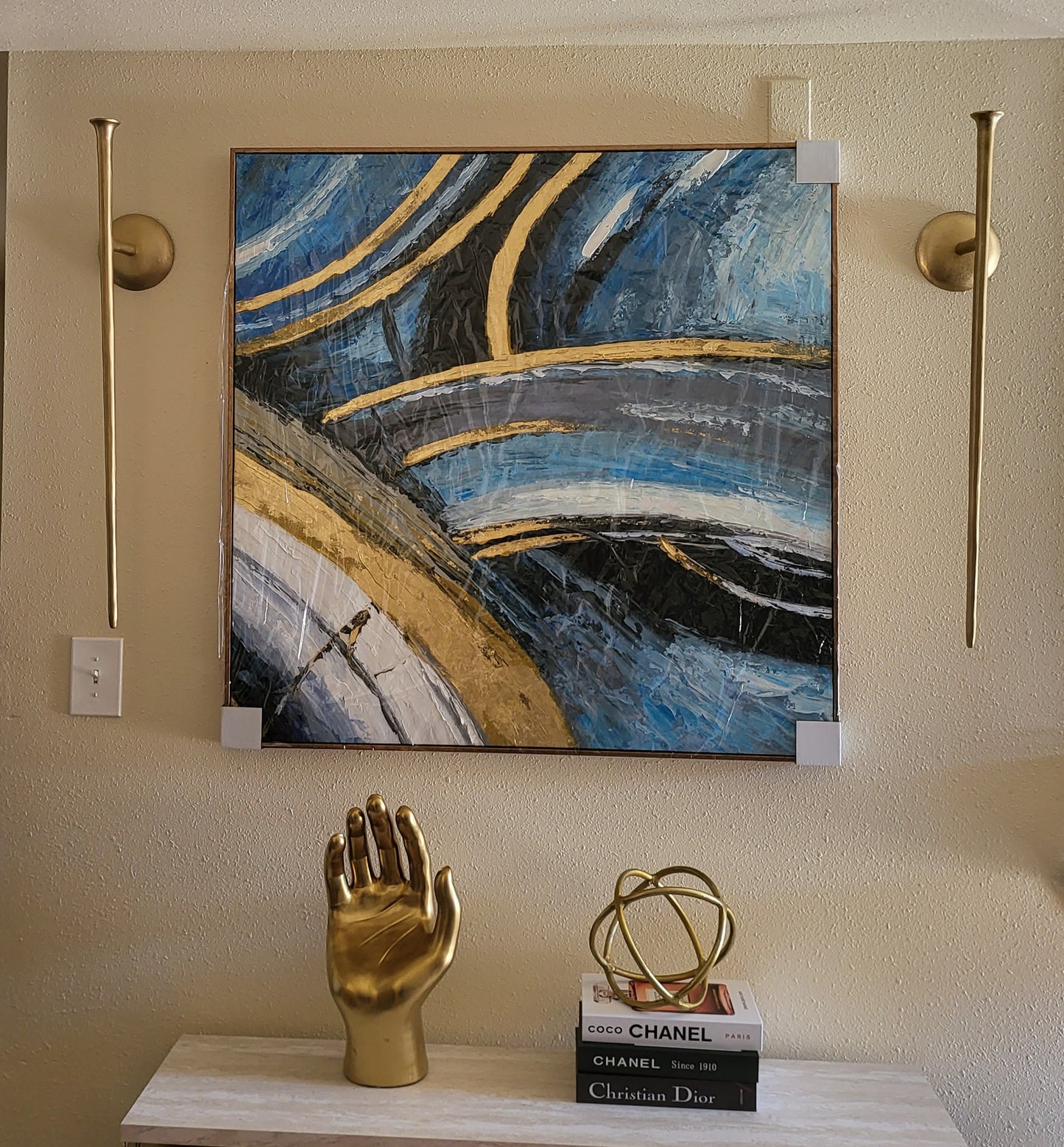 Handmade Oil Painting on Canvas Floater Frame R26