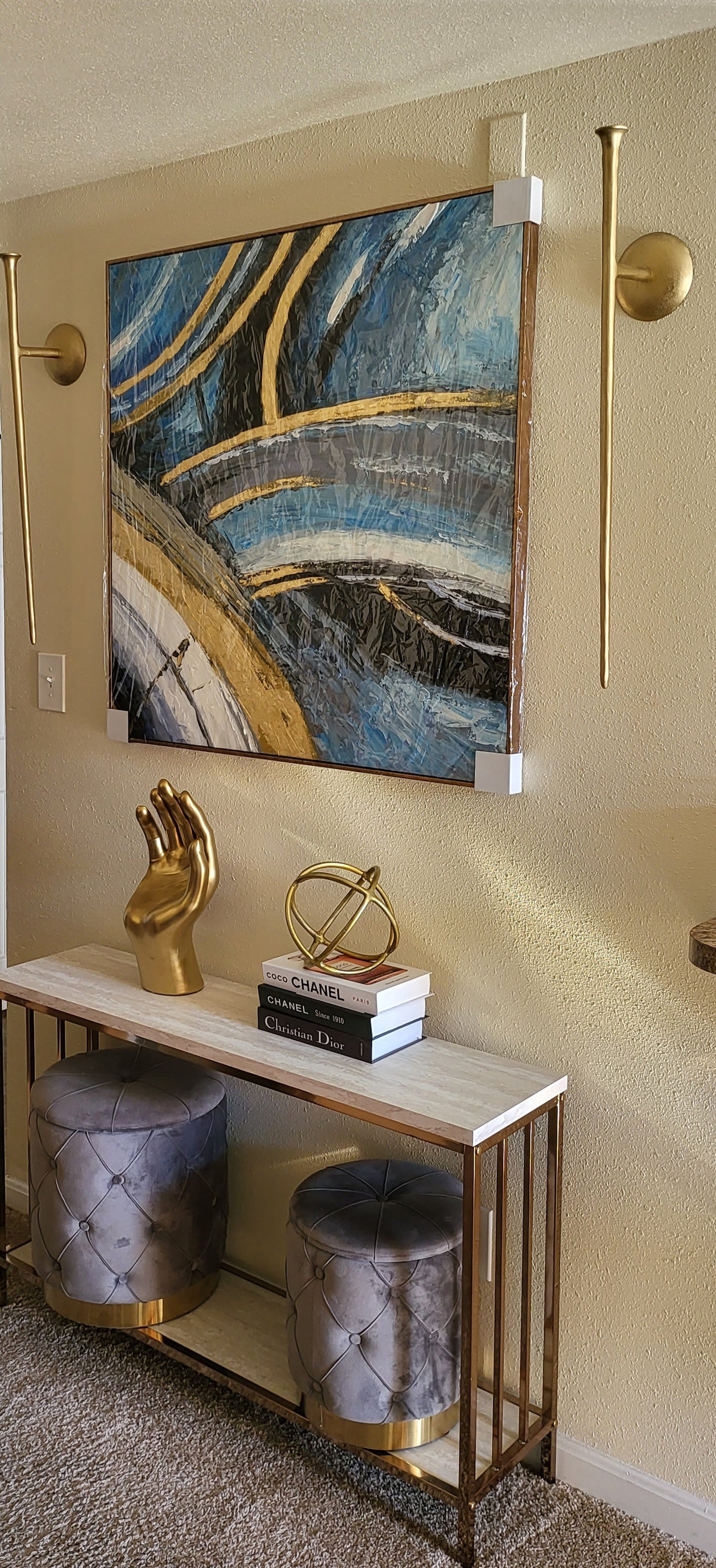 Handmade Oil Painting on Canvas Floater Frame R26