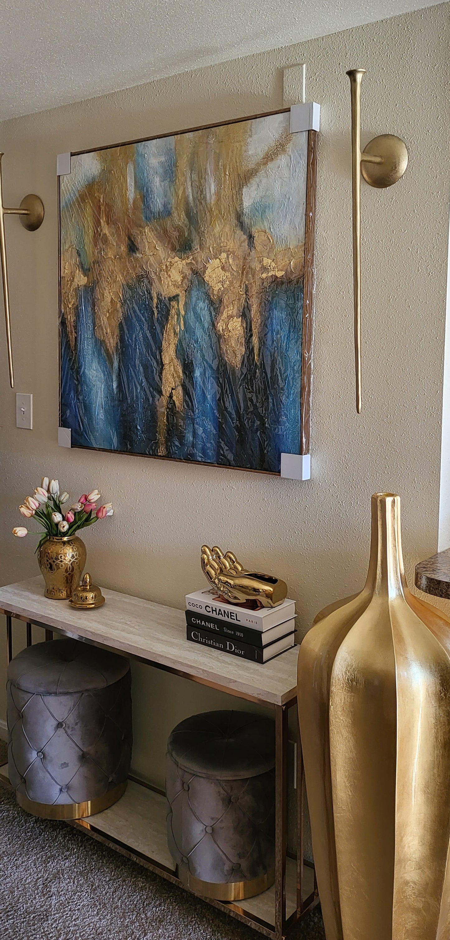 Handmade Oil Painting on Canvas Floater Frame R28