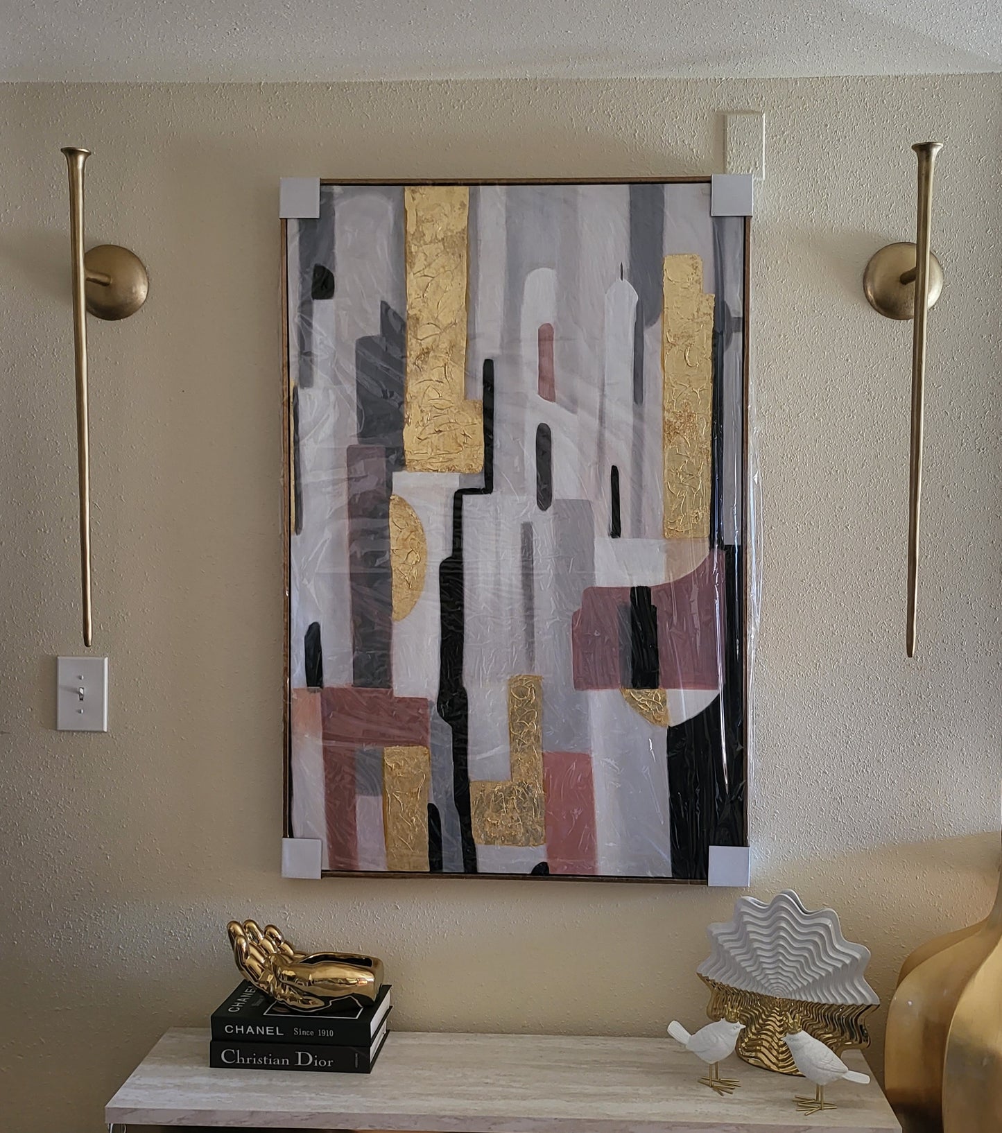 Handmade Oil Painting on Canvas Floater Frame R31
