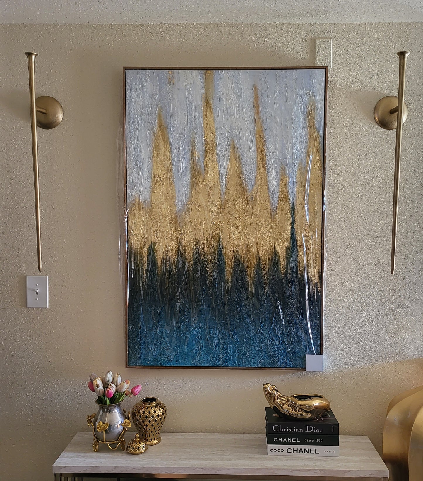 Handmade Oil Painting on Canvas Floater Frame R32