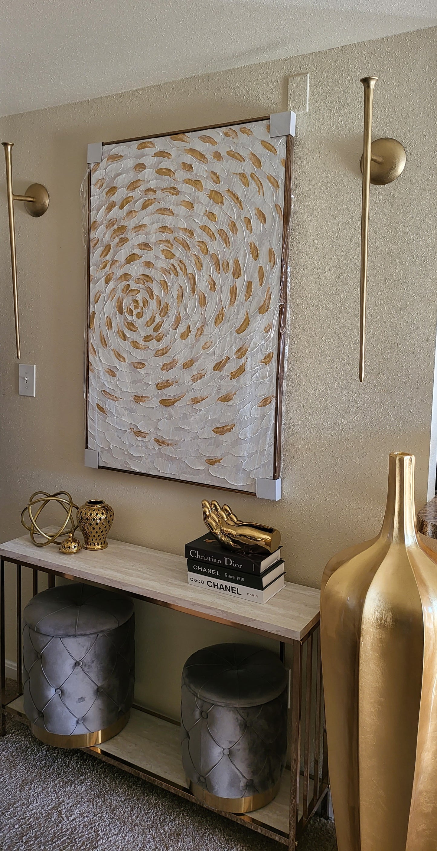 Handmade Oil Painting on Canvas Floater Frame R33