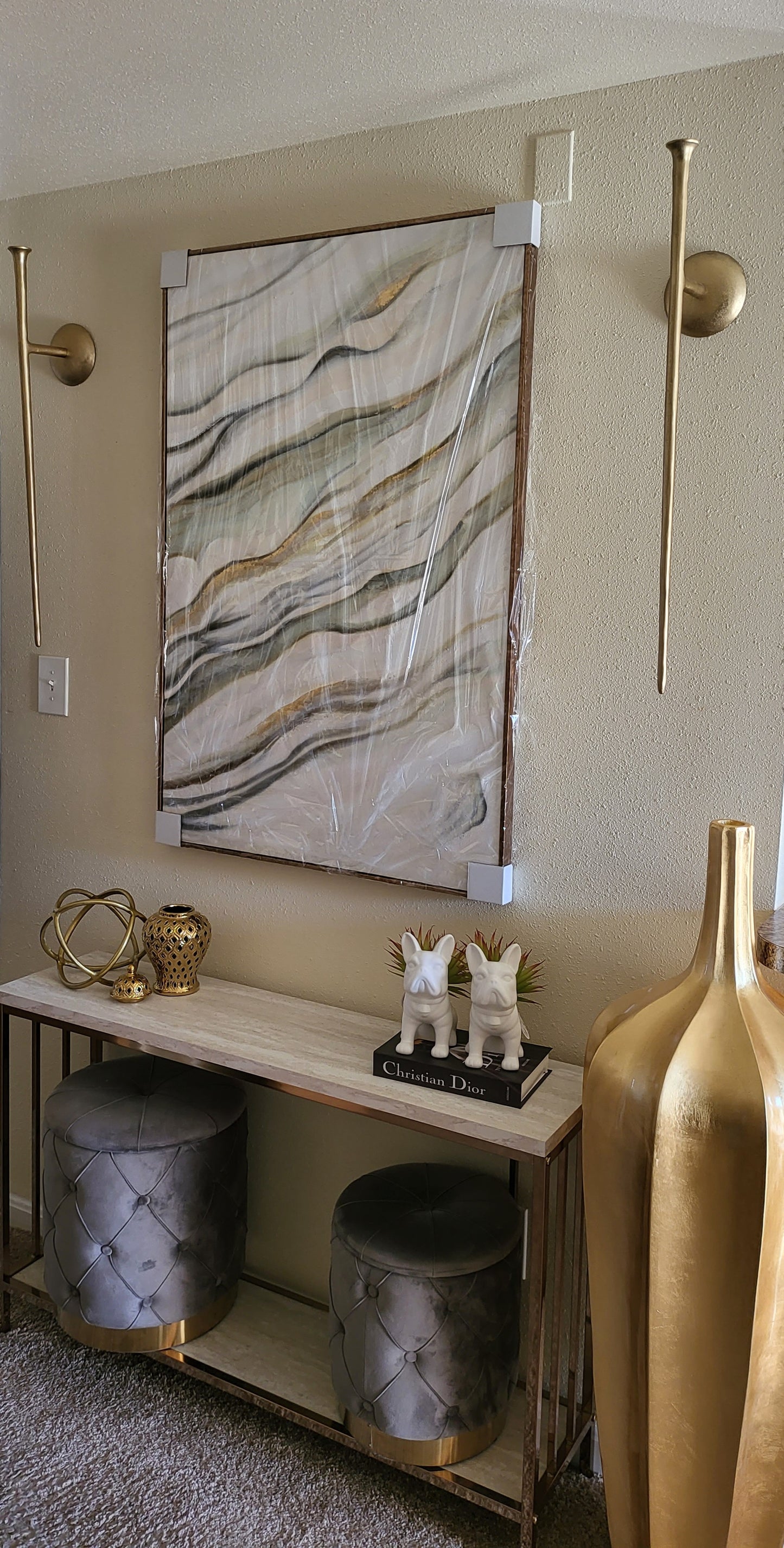 Handmade Oil Painting on Canvas Floater Frame R35