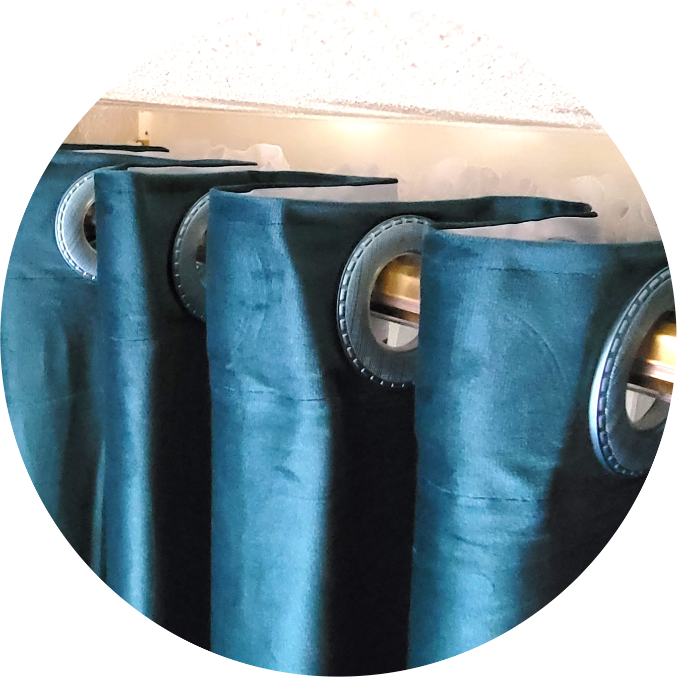 Green Grommet Velvet Soft Luxury Curtain