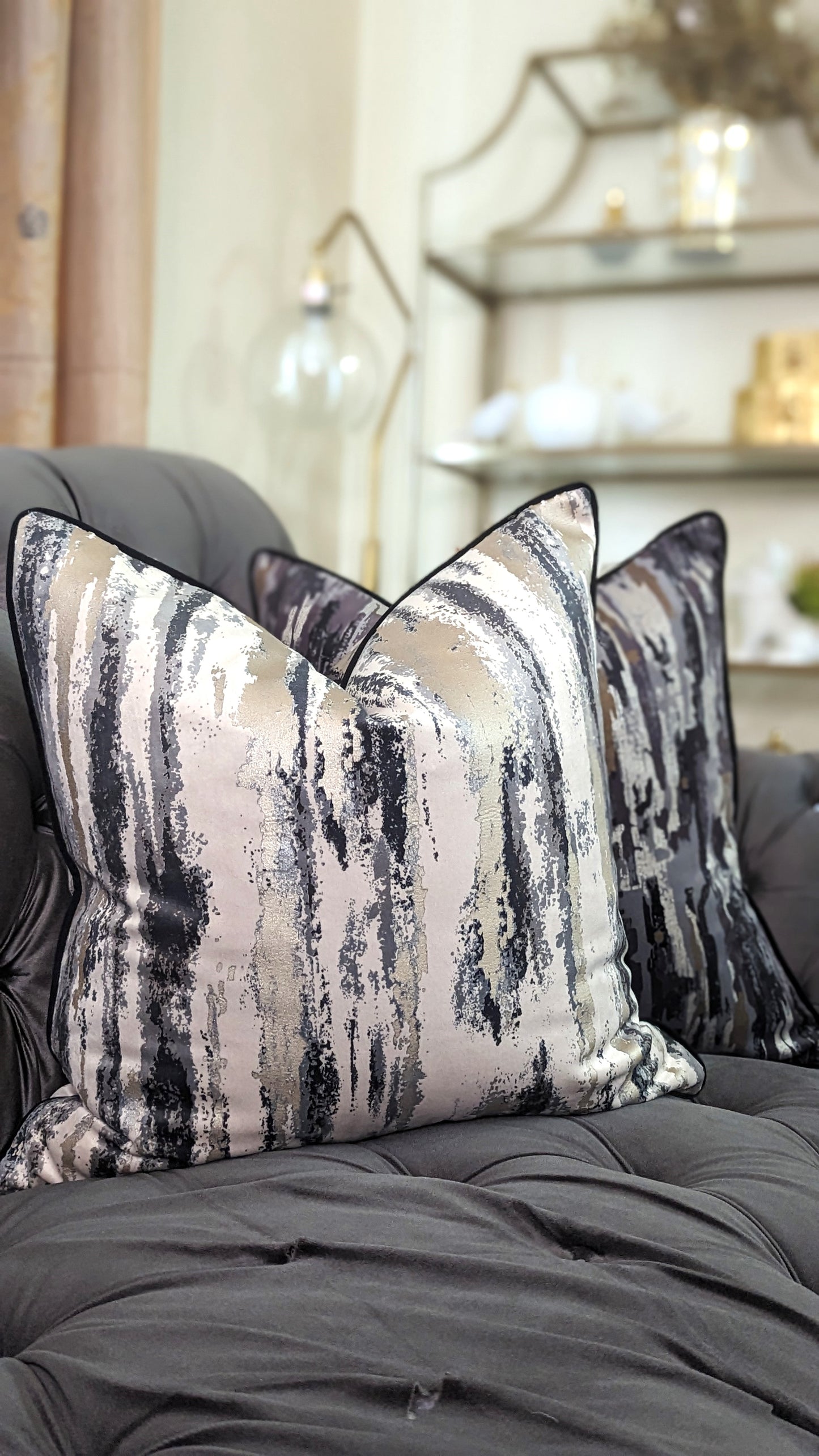 Abstract Embossed Layered Decorative Throw Pillow