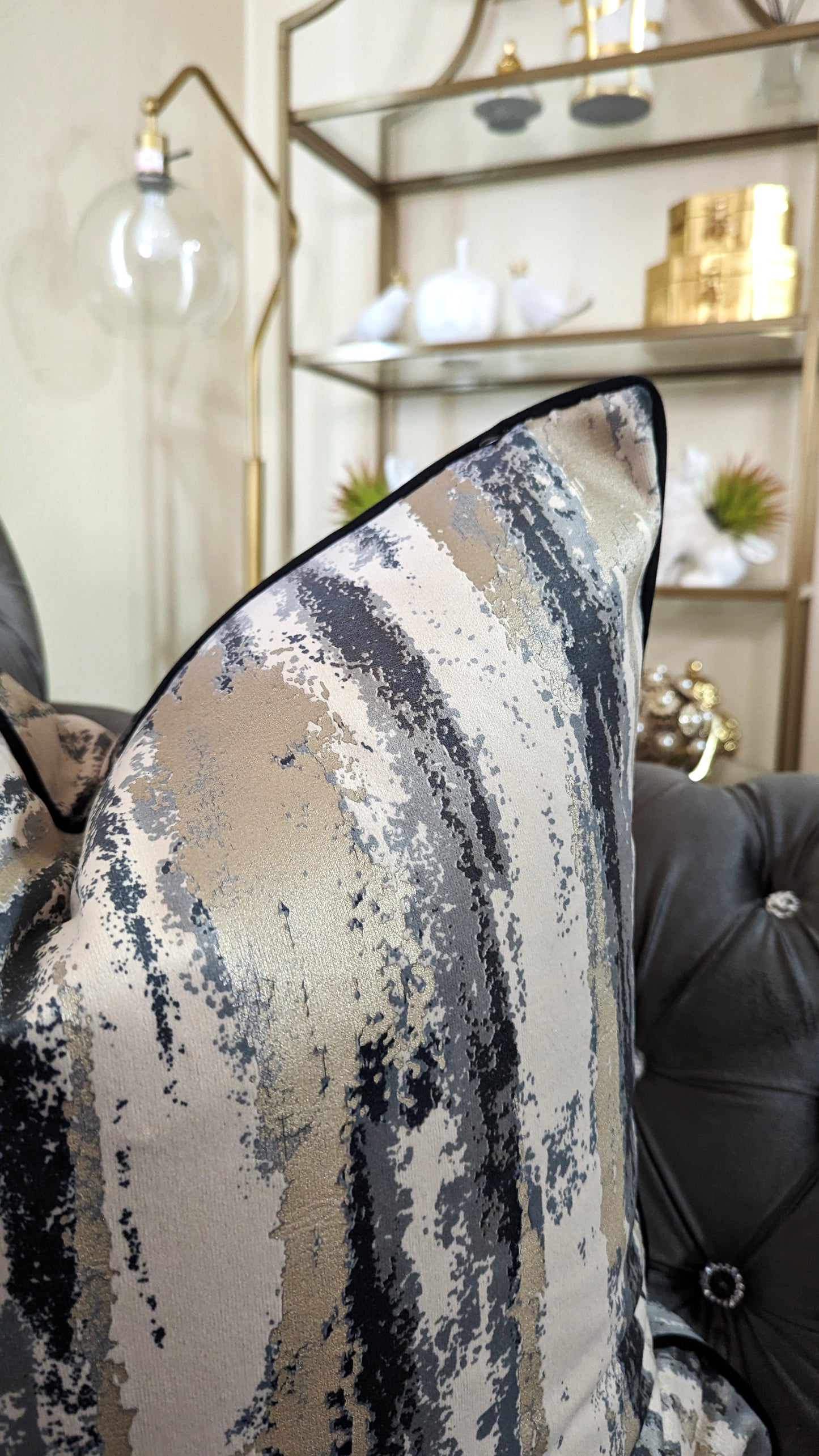 Abstract Embossed Layered Decorative Throw Pillow