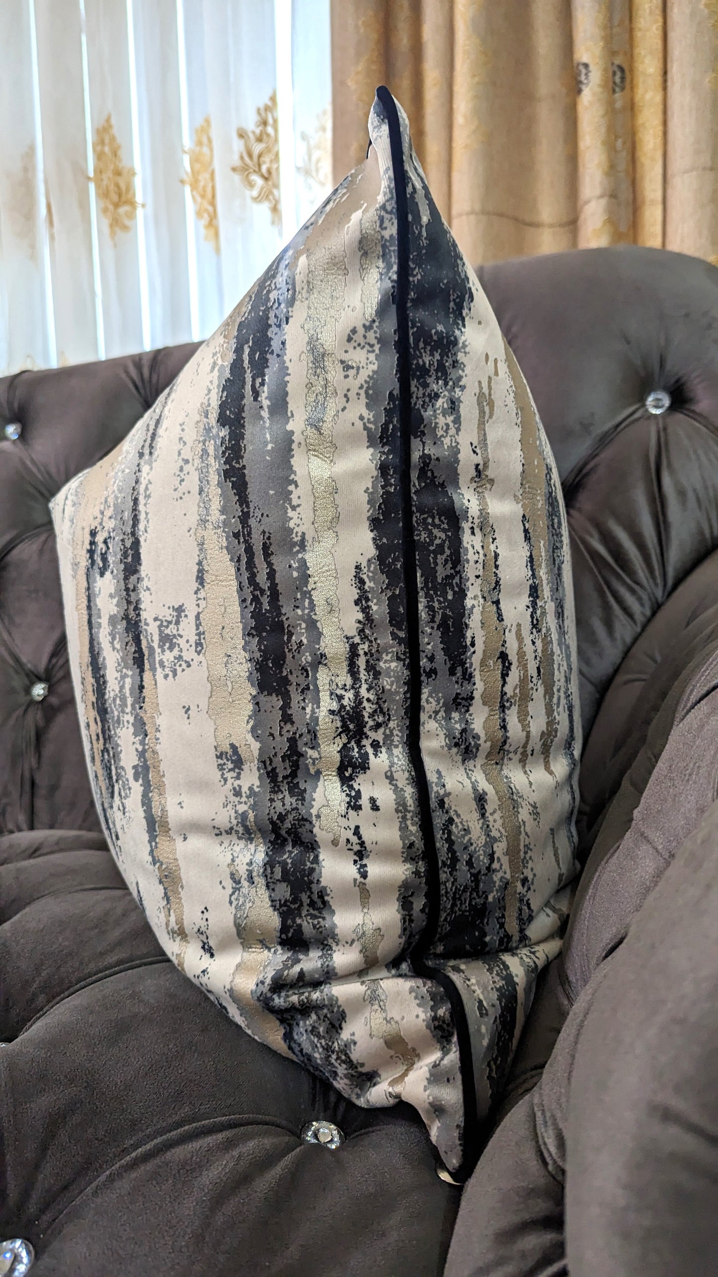 Abstract Embossed Layered Decorative Throw Pillow