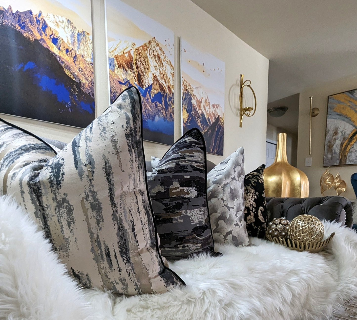 Abstract Galaxy Velvet Decorative Throw Pillows