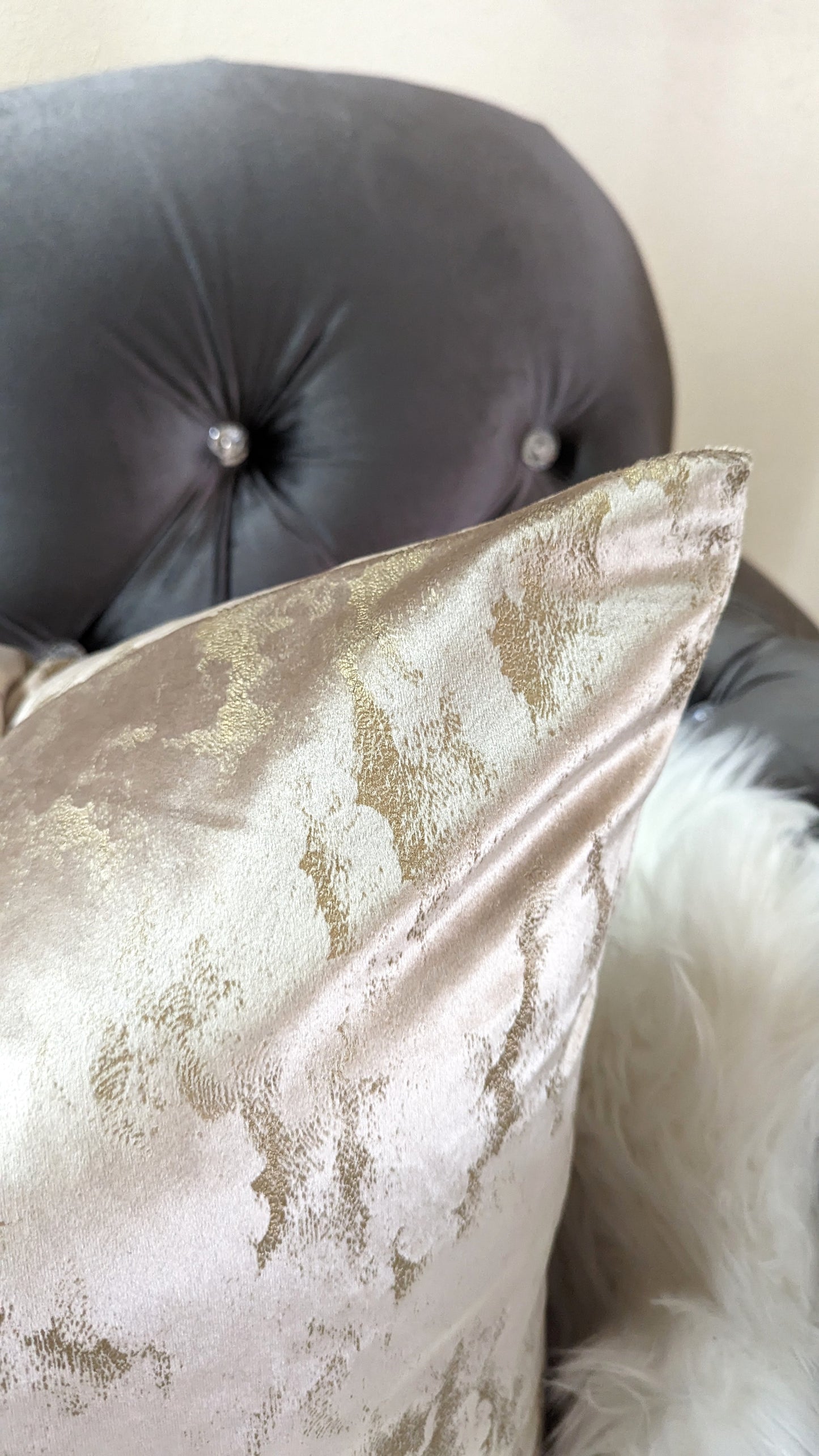 Deep Abstract Velvet Decorative Throw Pillow