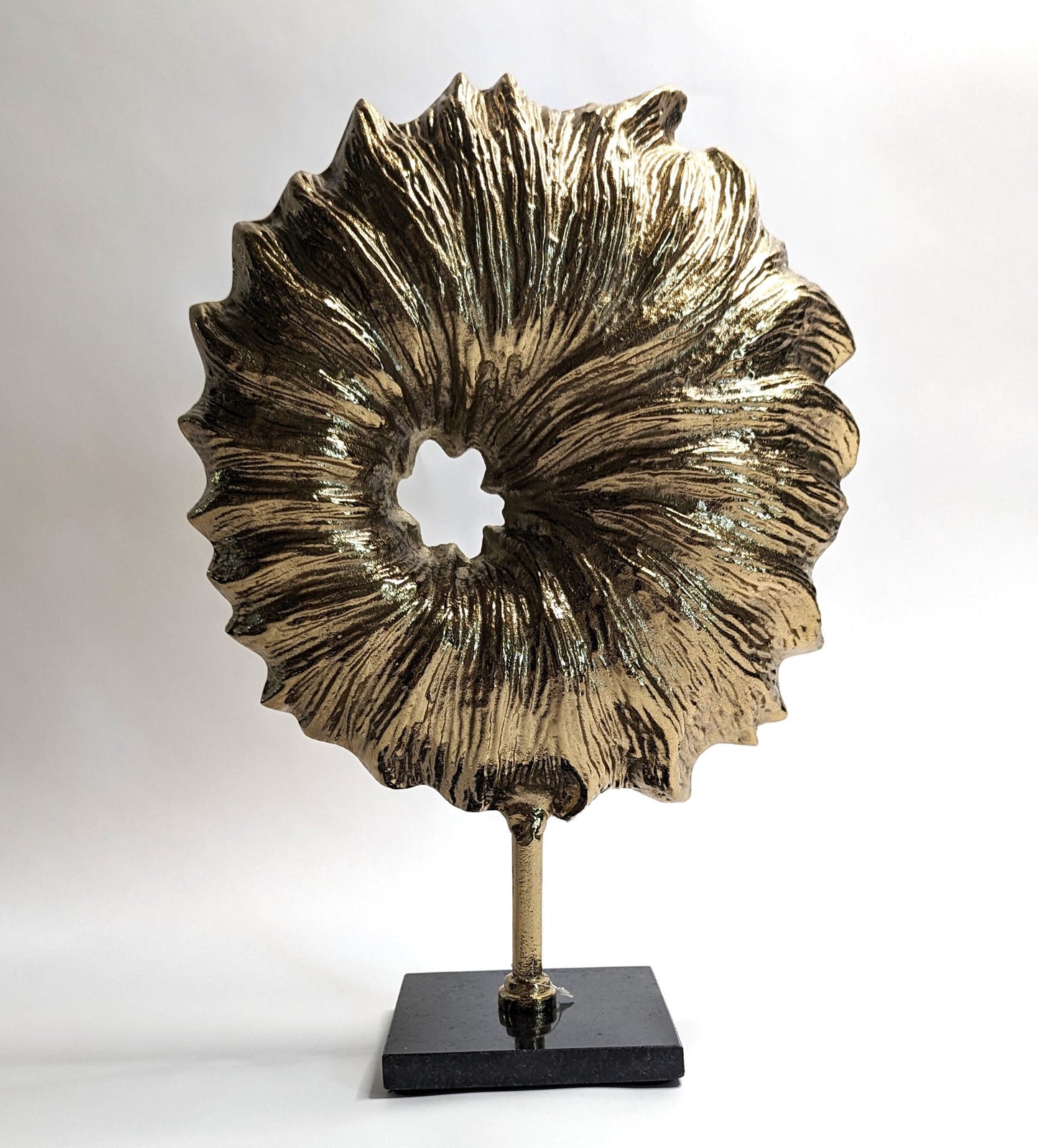 Abstract Gold Burning Fire Ornament