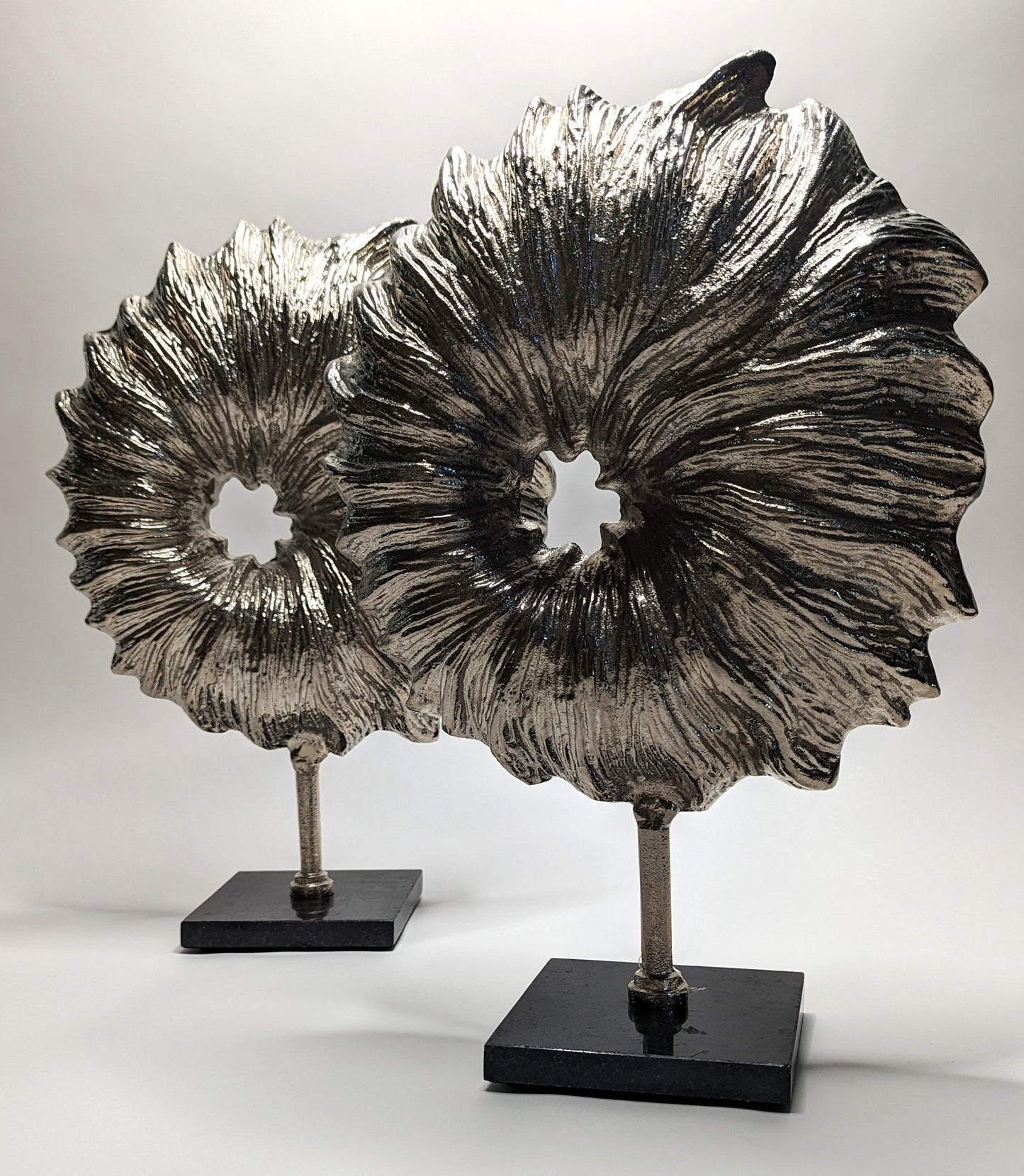 Abstract Silver Burning Fire Ornament - 2 pcs
