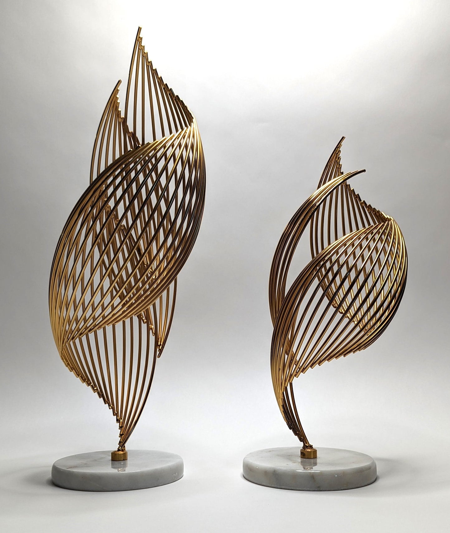 Gold Swirl Patterned Decorative Piece - 2 pcs