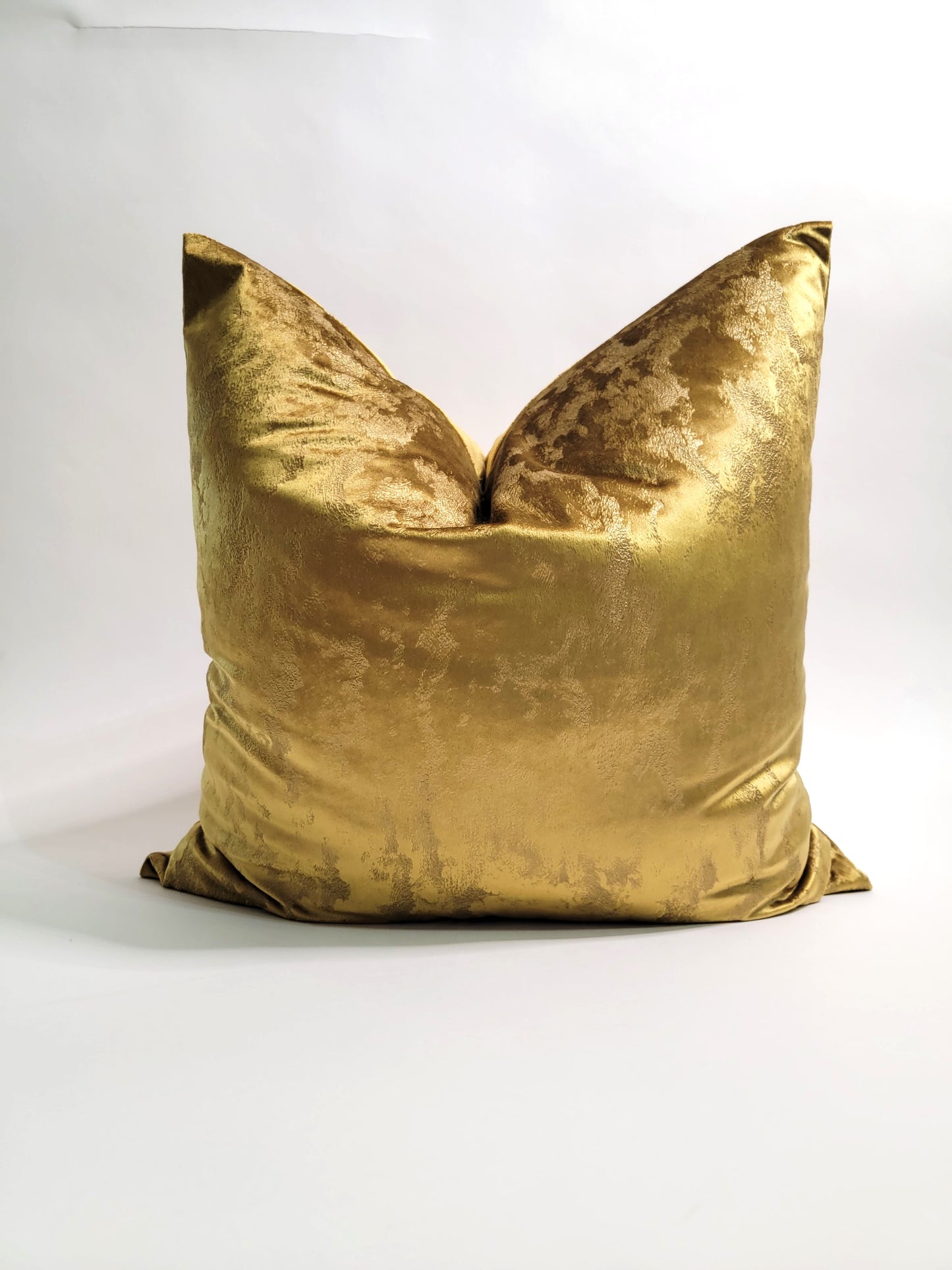 Yellow Gold Abstract Patterned Luxury Decorative Throw Pillow