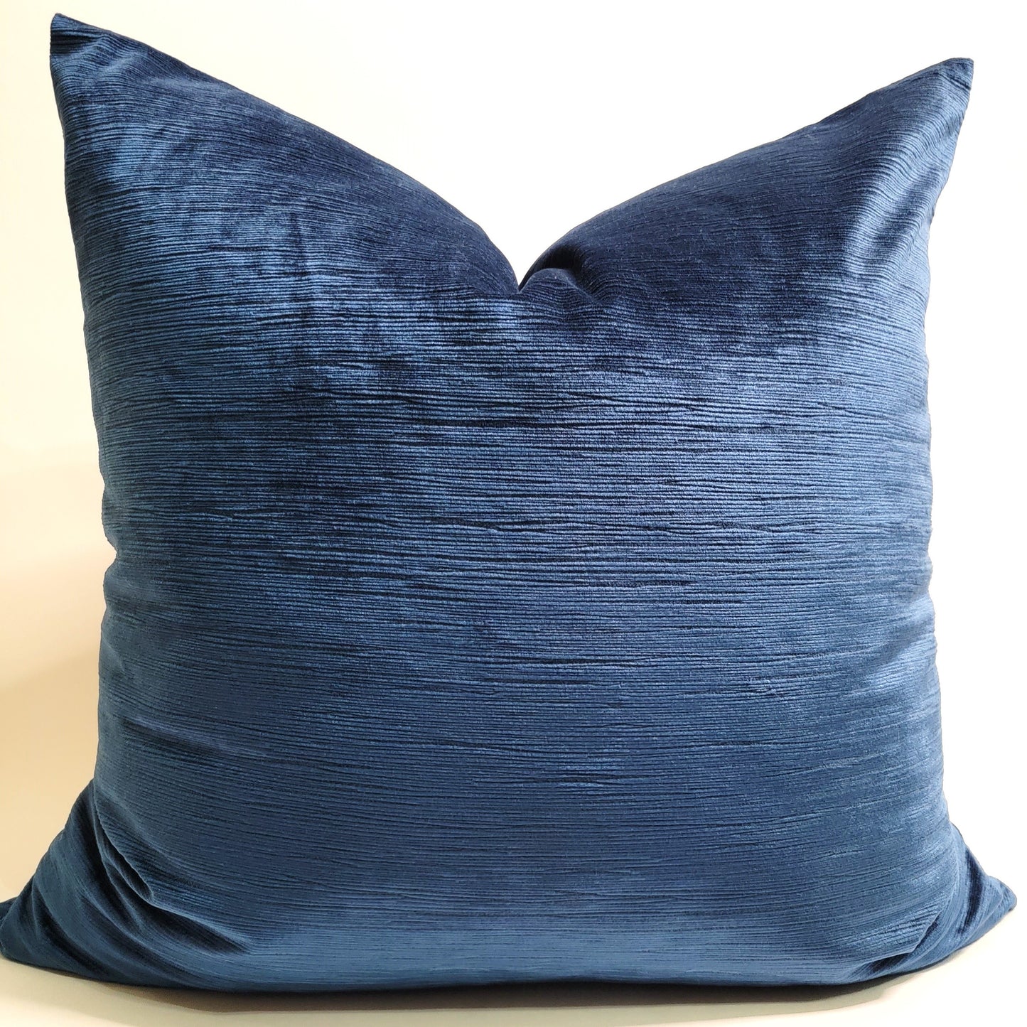 Thick Royal Blue Velvet Decorative Throw Pillow