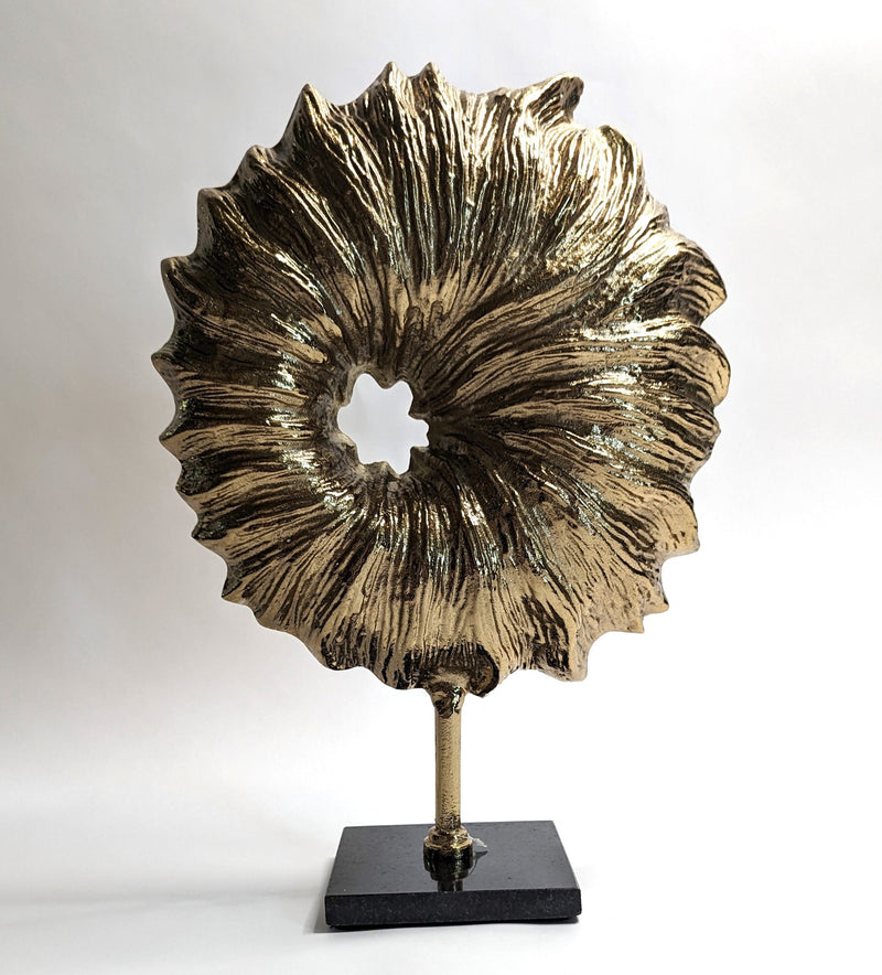 Abstract Gold Burning Fire Ornament