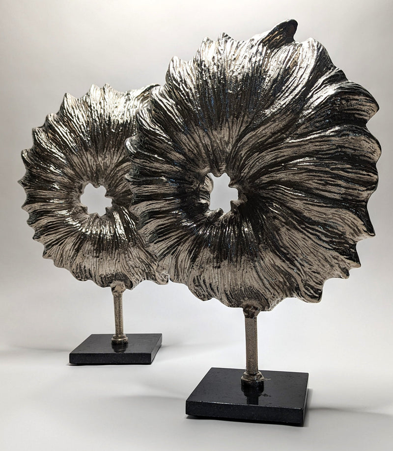 Abstract Silver Burning Fire Ornament - 2 pcs