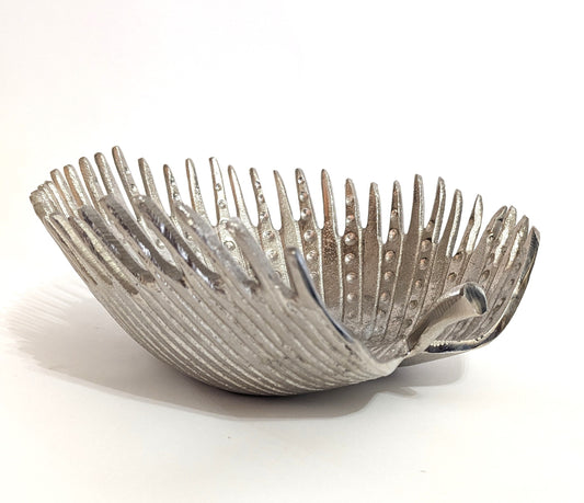 Silver Leaf Bowl Shaped Center Piece