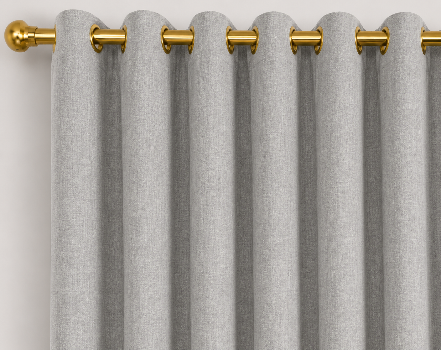 Gray curtain room styling