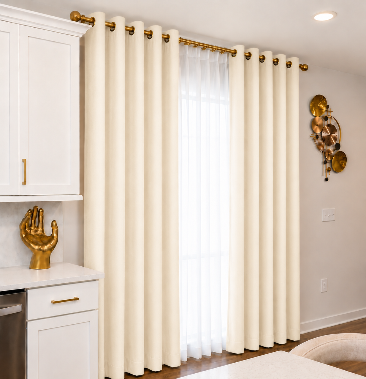 Signature Grommet Curtain - Ivory Palette