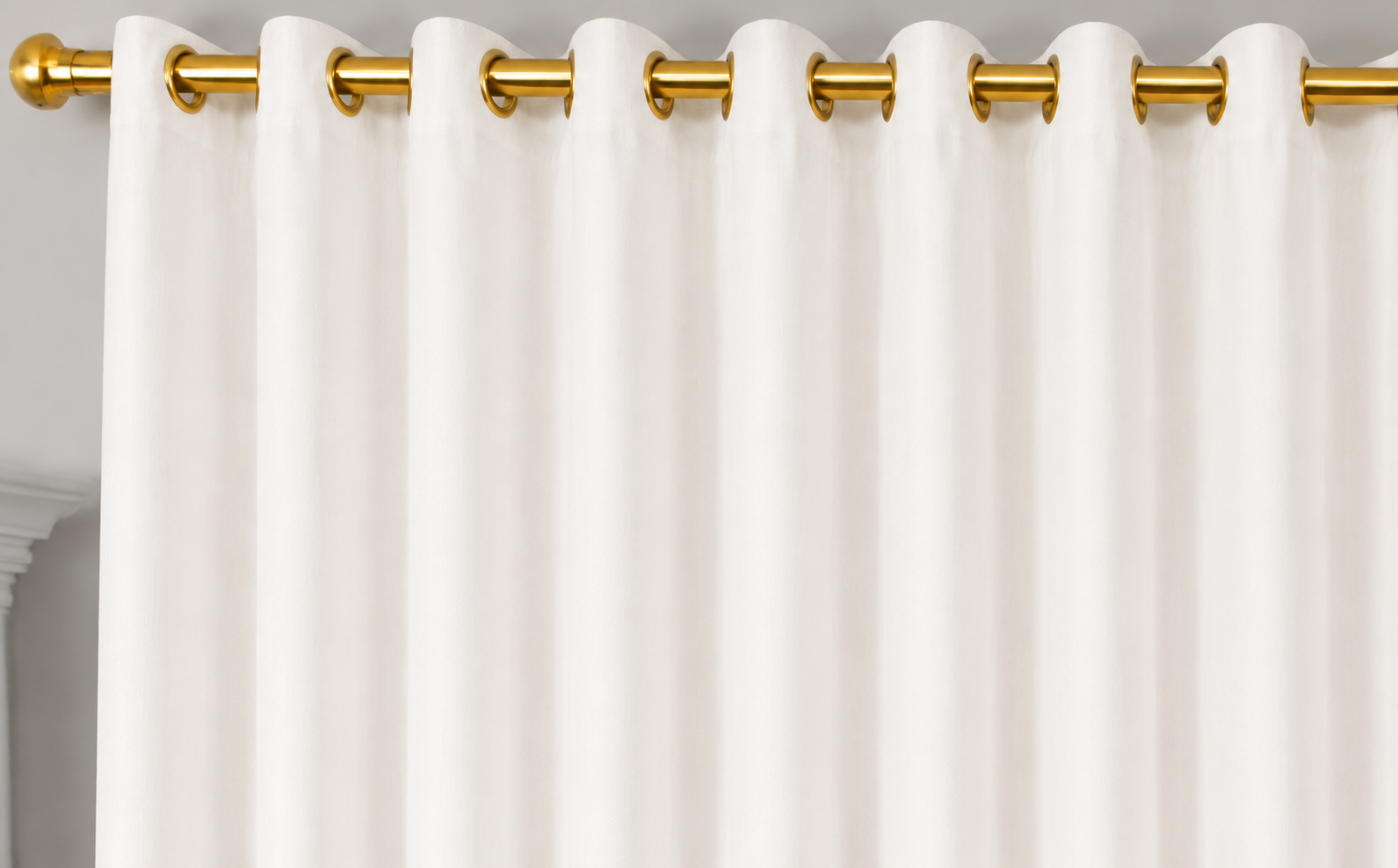 White curtain room styling