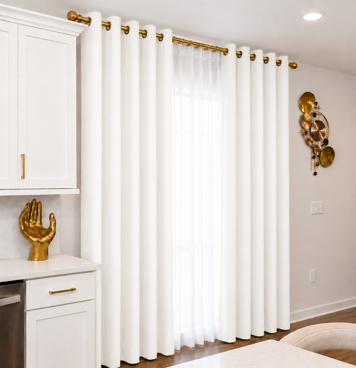 White signature grommet curtain