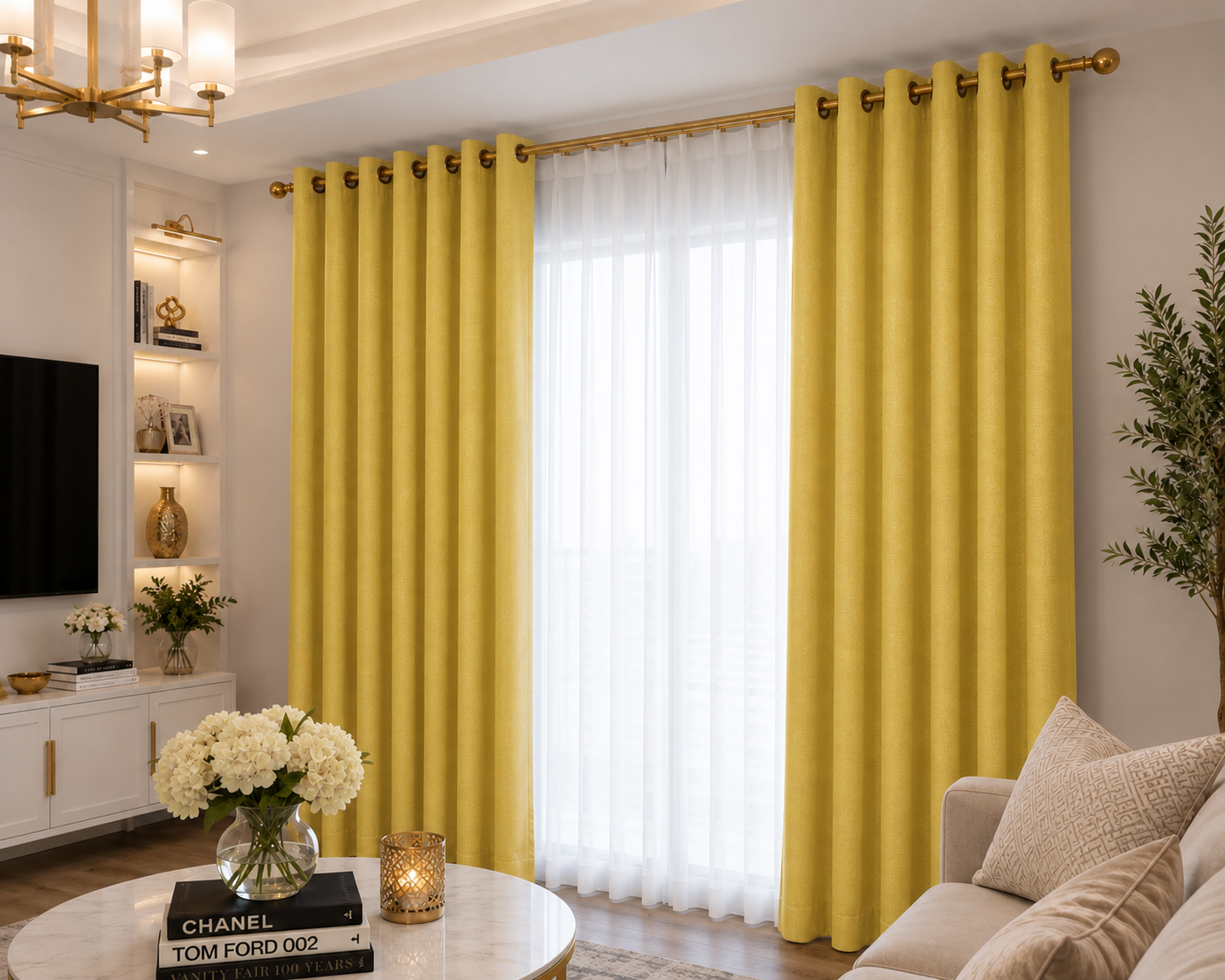 Signature Grommet Curtain - Yellow Palette