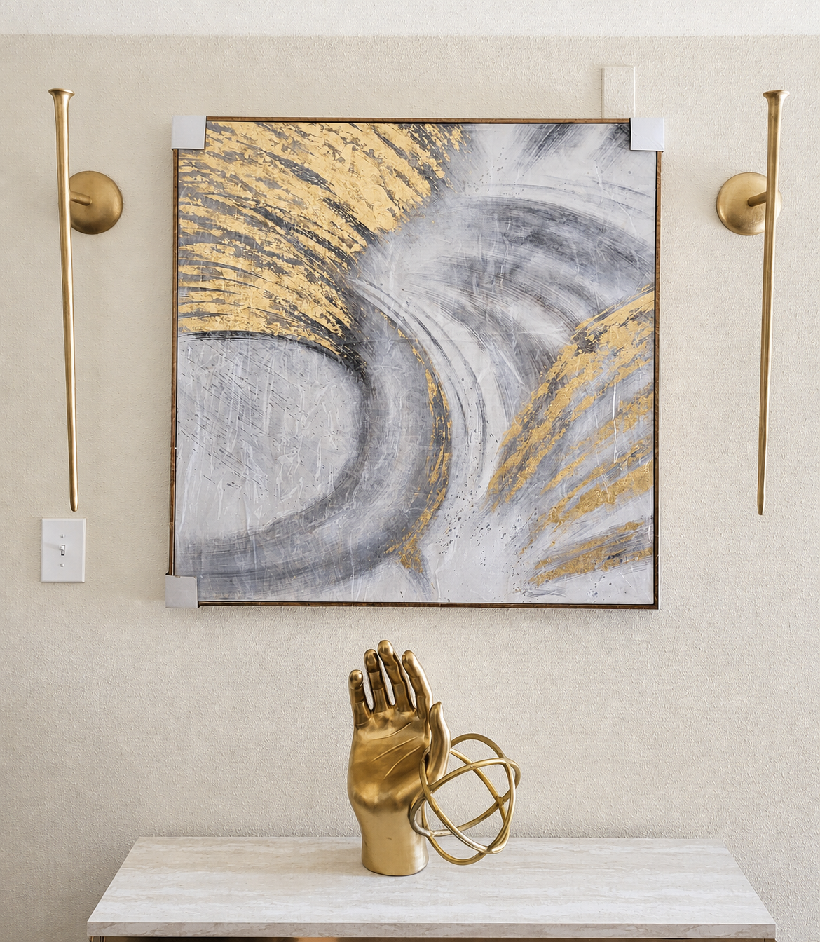 Handmade Oil Painting on Canvas Floater Frame R25