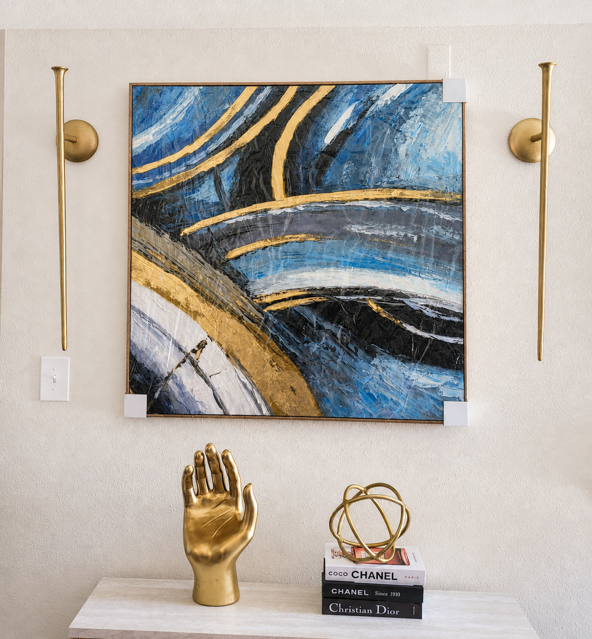 Handmade Oil Painting on Canvas Floater Frame R26