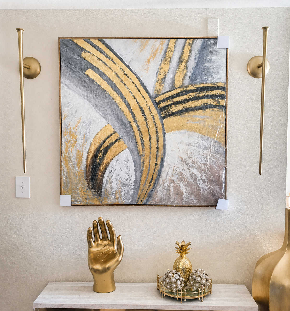 Handmade Oil Painting on Canvas Floater Frame R27