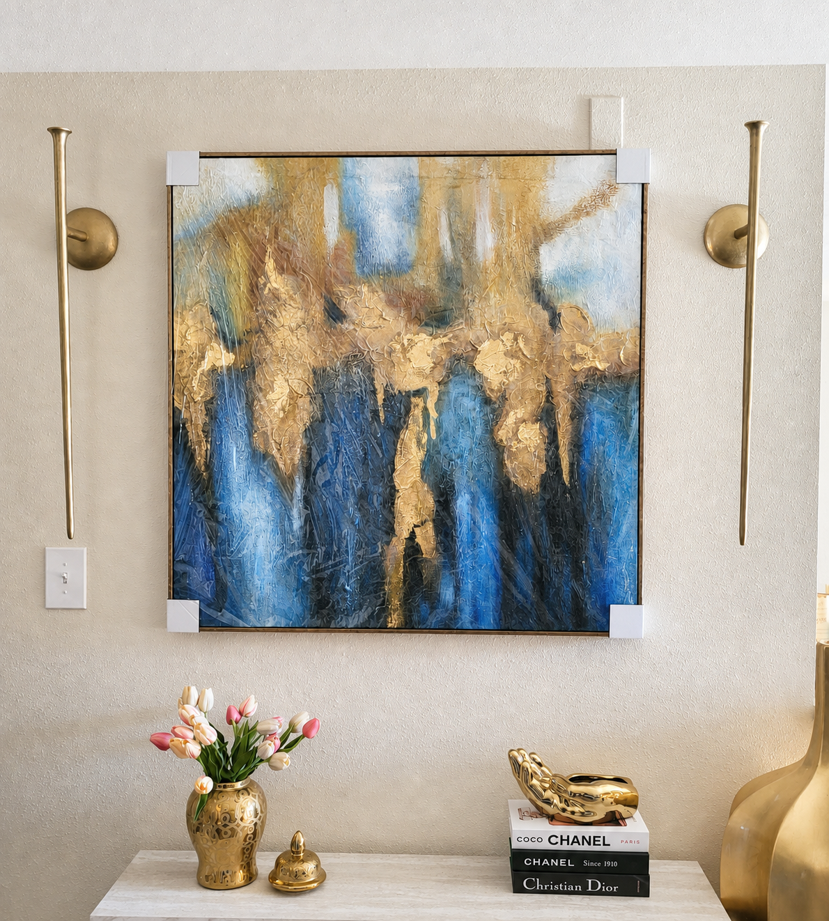Handmade Oil Painting on Canvas Floater Frame R28