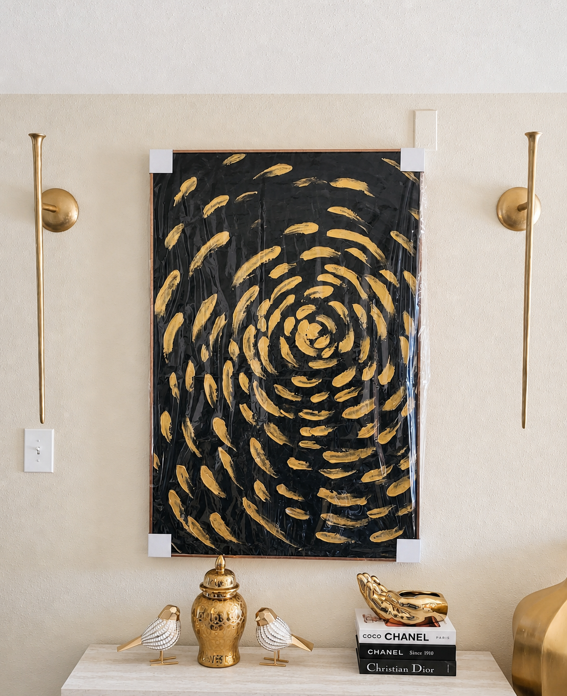 Handmade Oil Painting on Canvas Floater Frame R29
