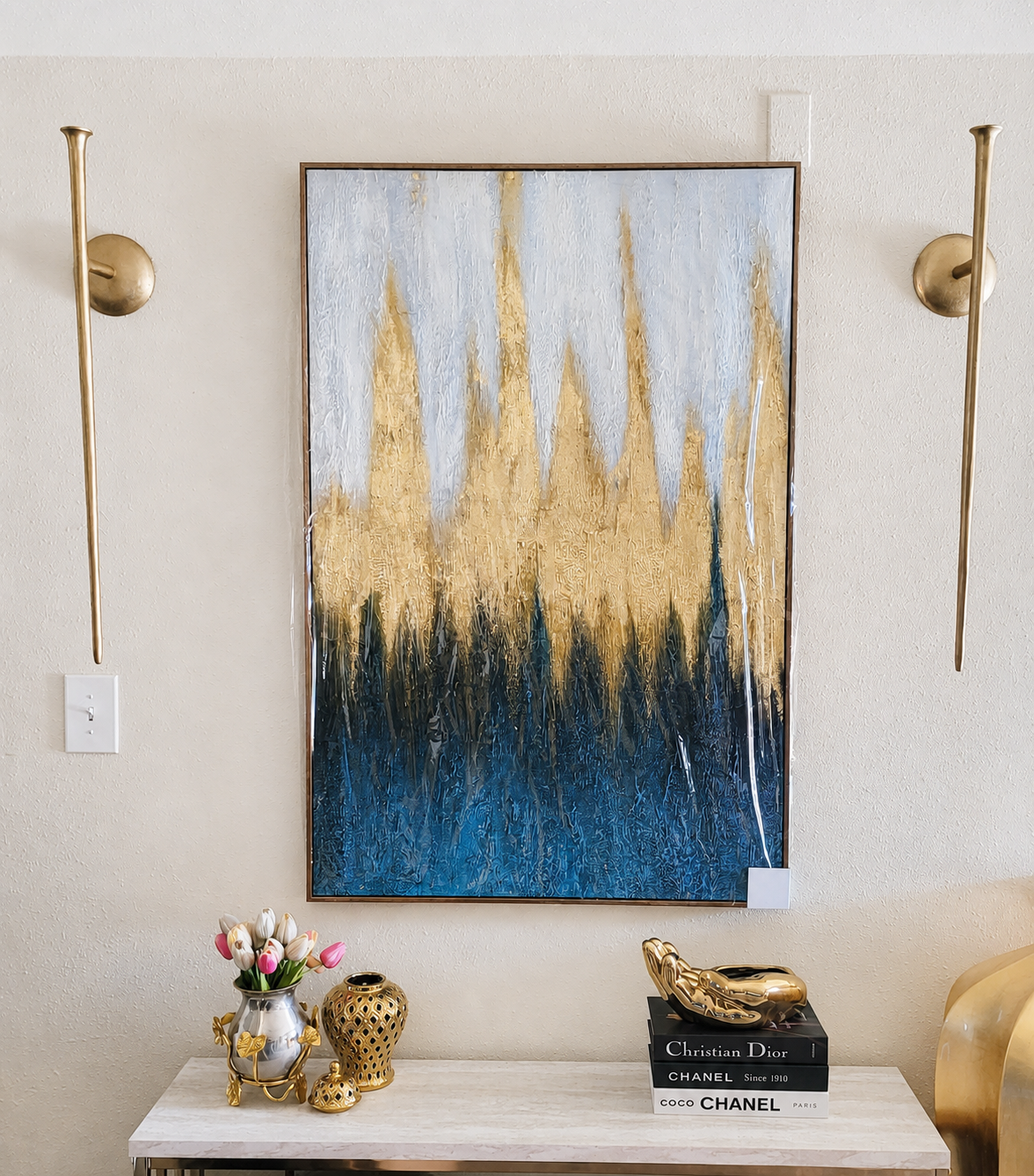 Handmade Oil Painting on Canvas Floater Frame R32