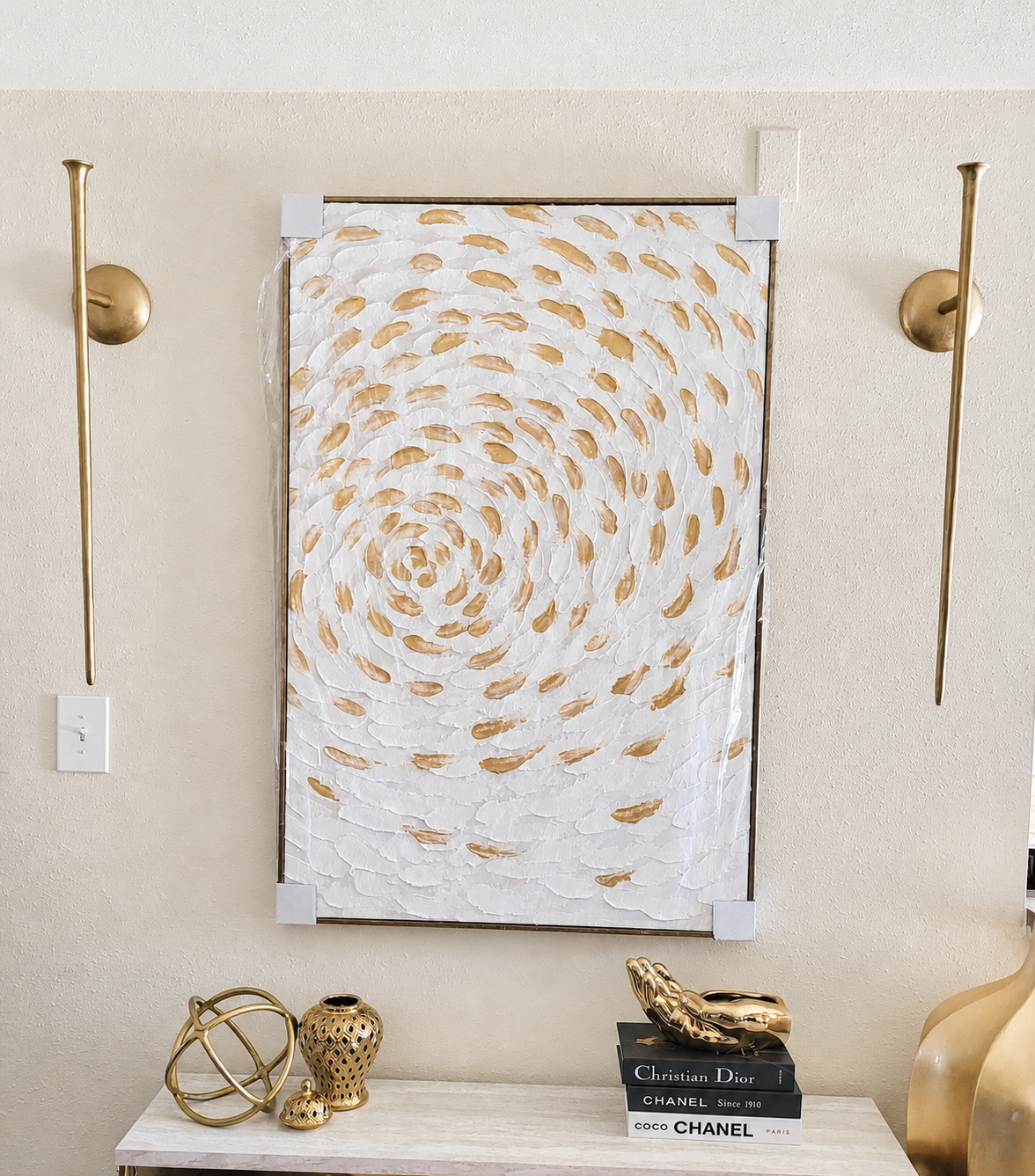 Handmade Oil Painting on Canvas Floater Frame R33