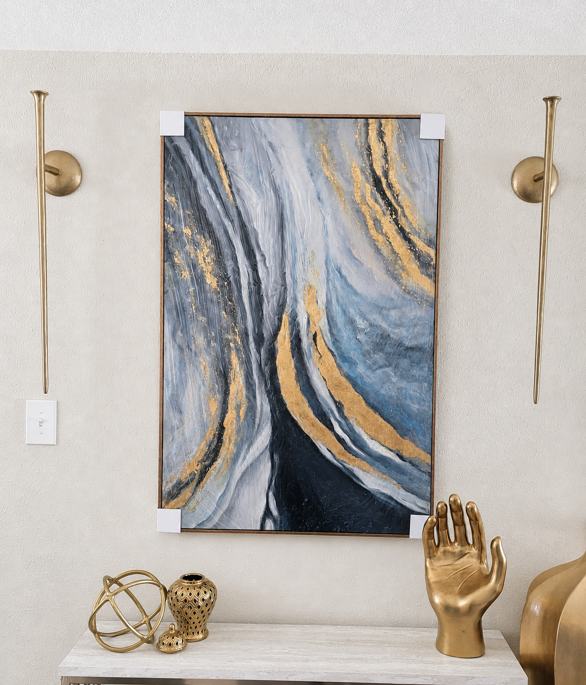 Handmade Oil Painting on Canvas Floater Frame R34