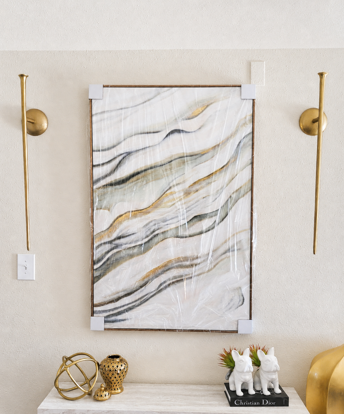 Handmade Oil Painting on Canvas Floater Frame R35
