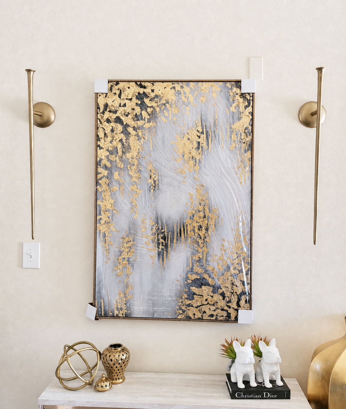 Handmade Oil Painting on Canvas Floater Frame R36